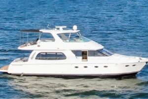 2005 Carver 560 Voyager 56-foot motoryacht flybridge salon helm or stateroom interior detail