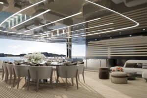 2026 Sunreef 50M Sunreef Explorer catamaran bow section with forward seating and anchor handling on 172-foot luxury sailin...