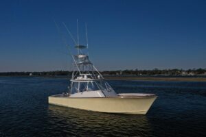 2007 Gamefisherman 42 Walkaround with sonar equipped helm station and center console design in Kailua-Kona, Hawaii.