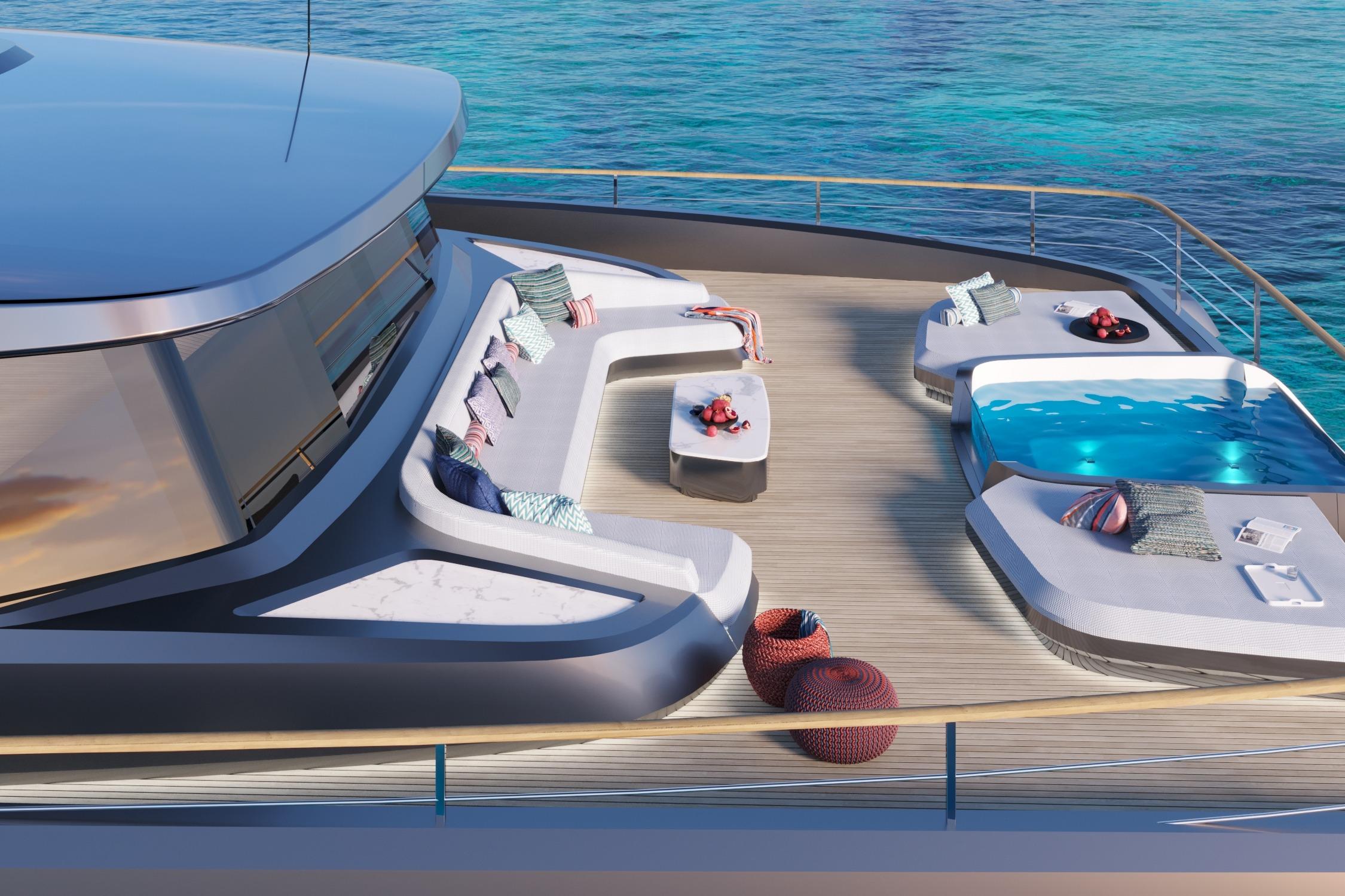 2026 Sunreef 45M Sunreef Explorer 147-foot luxury catamaran exterior profile showing twin hulls and superstructure in Fort...
