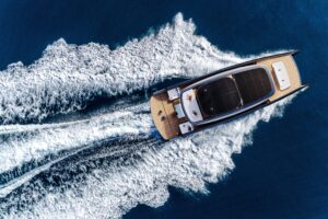 2026 Sunreef Ultima 88 catamaran motor yacht exterior profile starboard side view anchored in Fort Lauderdale Florida waters