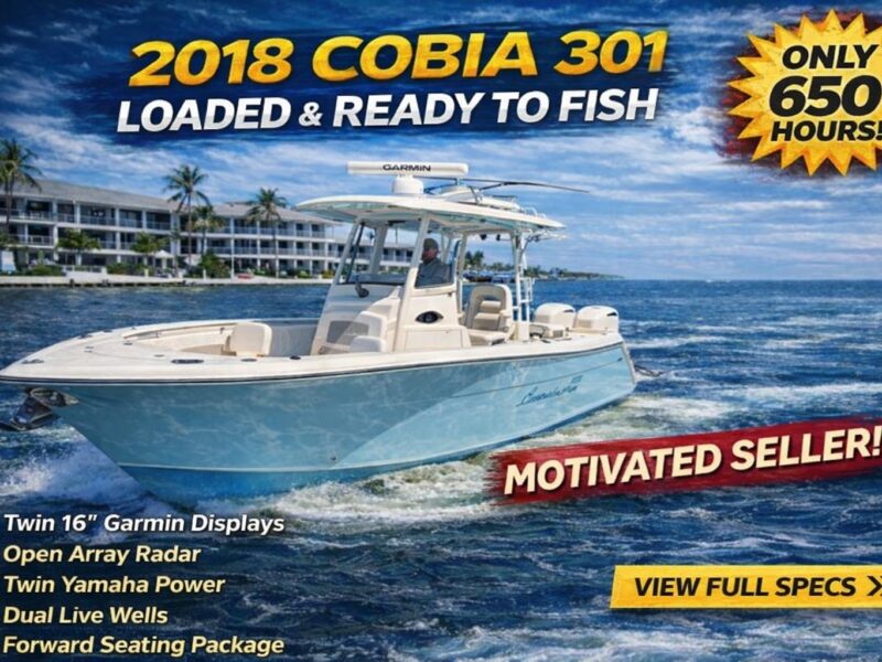 2018 Cobia 301 Center Console